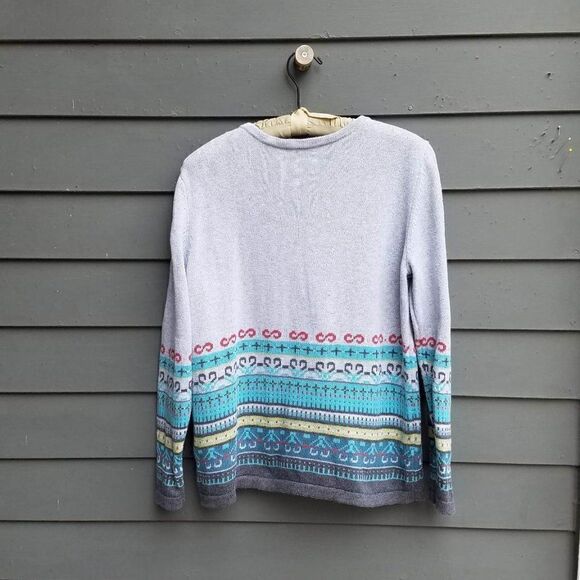 Christopher and Banks Gray Multi Color Ski Like Cardigan size XL - Picture 8 of 13